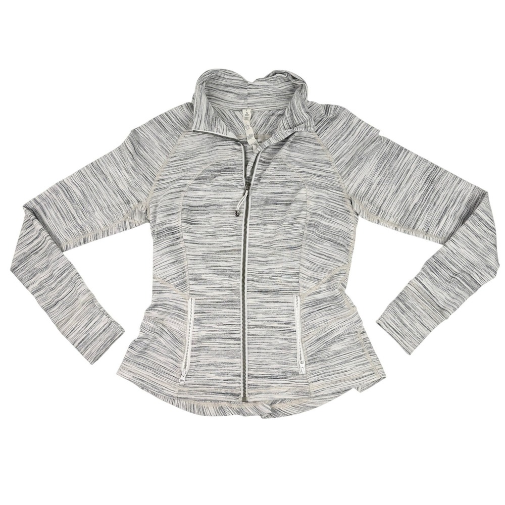 Lululemon Define Jacket Spaced Out Space Dye Black White Luon Track Top Size 8